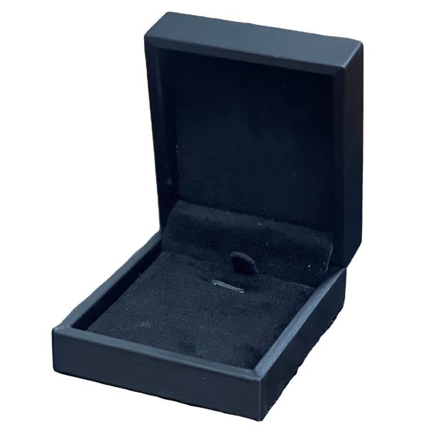 Customized Luxury Black PU leather Pendant Box/Small Necklace Box