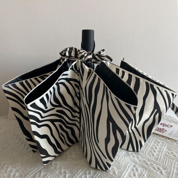 Knock warm yellow Zebra umbrella women's sun and rain dual- sunscreen vinyl daily products