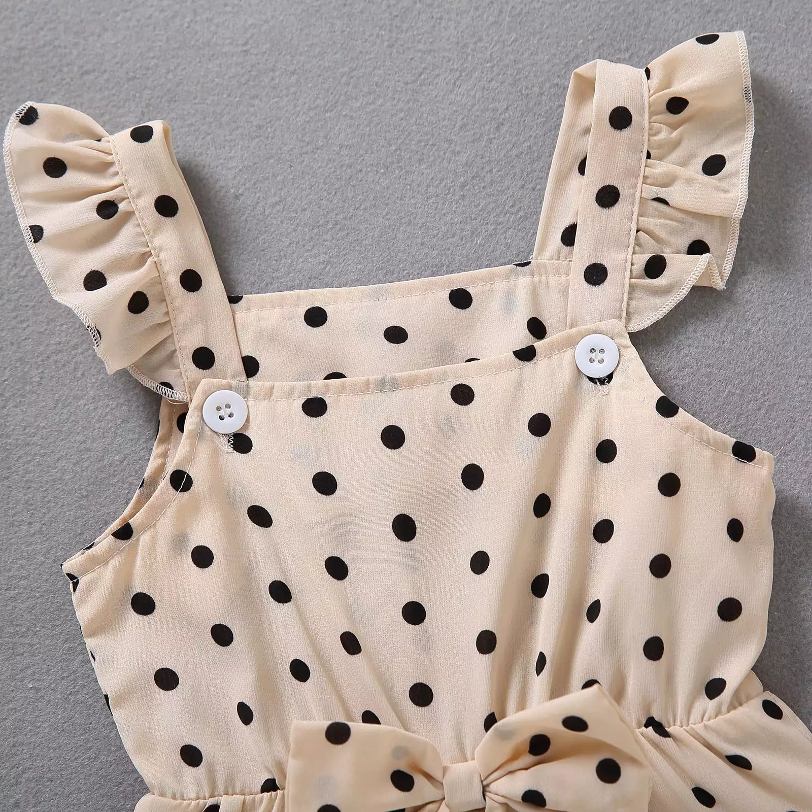 6Y Summer Children'S Clothing Casual Polka Dot Suit For Girls