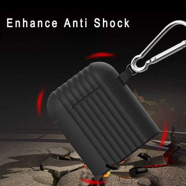 Mini Trunk Airpods Case Cute 3D Soft Silicone Protective Creative Stand Cover For Airpods 1 & 2 Charging