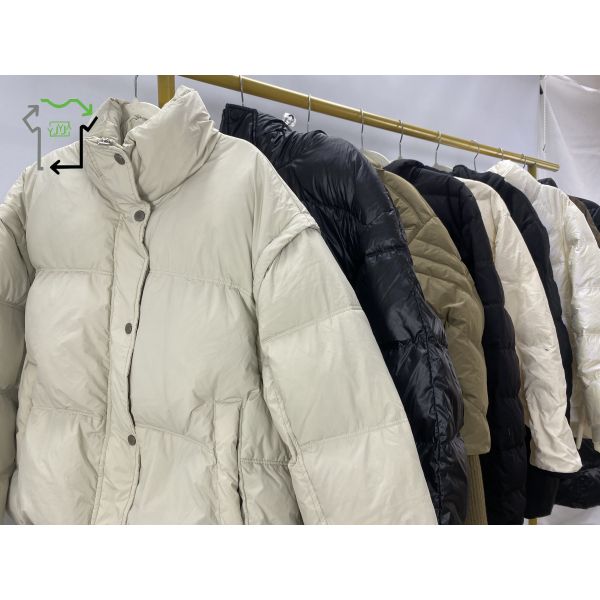 Wholesale Bulk Used Winter Clothing Grade A Quality Mixed Colors Polyester Cotton Jackets 
Used Winter Clothing