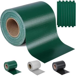 Privacy Screen Strips Fence 50 m X 19 cm Including 30 Clips PVC Privacy Screen Fence Film Double Rod Mats