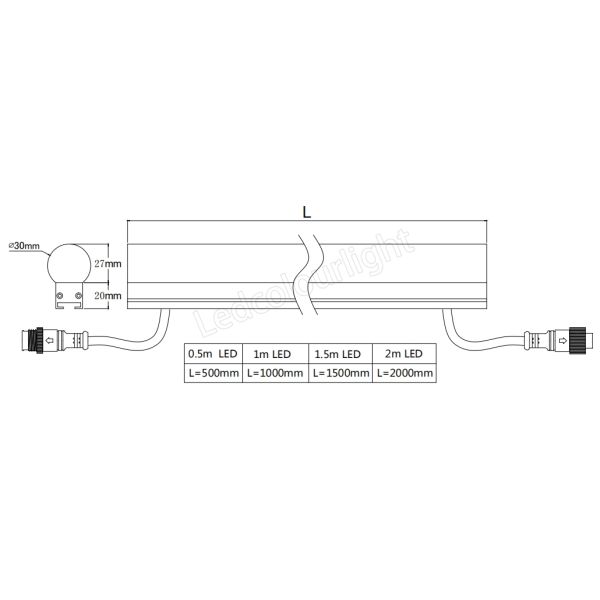 RGB DMX LED Tube Linear Light Stage Decorative LED Pixel Video Bar