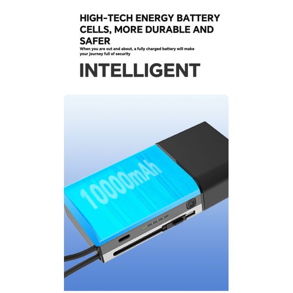 Retractable Cable AC Plug Power Bank 2 in 1 10000mAh 35W Output