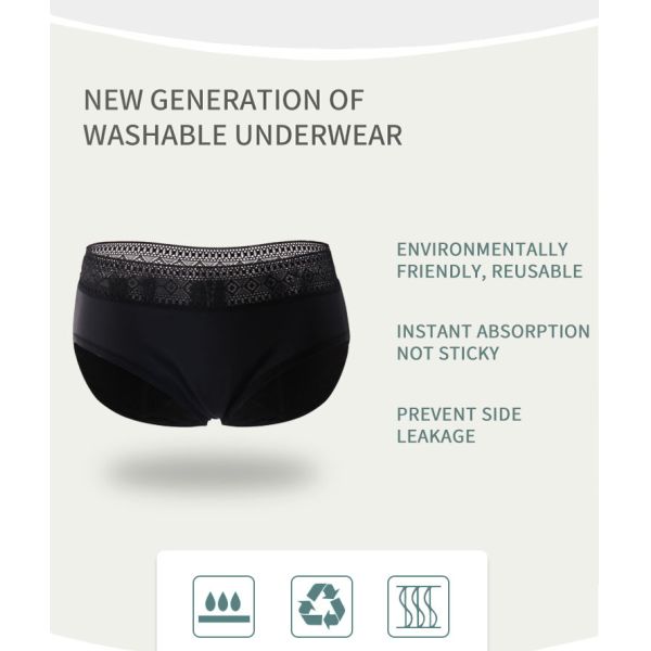 Breathable Lace Period Underwear Menstrual Absorbent Sexy Period Panties