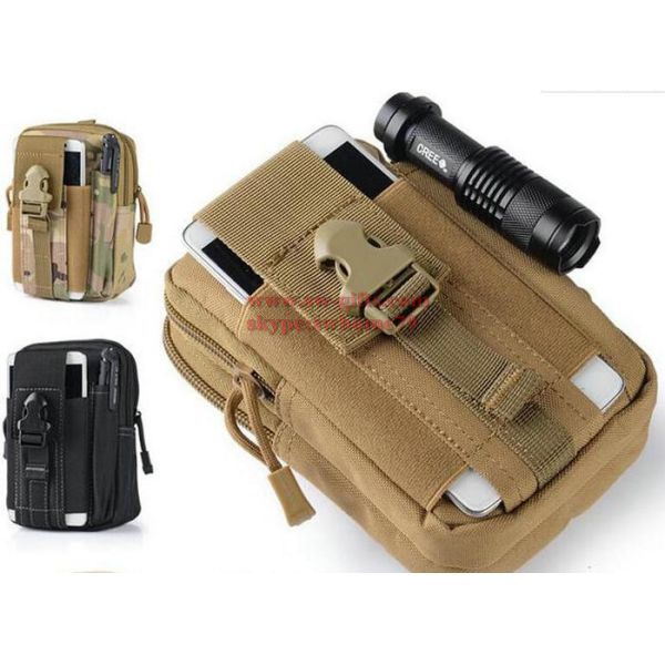 Outdoor Tactical Holster Military Molle Hip Waist Belt Bag Wallet Pouch Purse Phone Case with Zipper for iPhone 7/LG