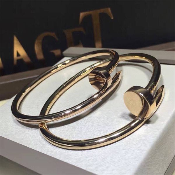 C luxury just nail bracelet 18k gold white gold yellow gold rose gold bracelet Jewelry factory in Shenzhen, China