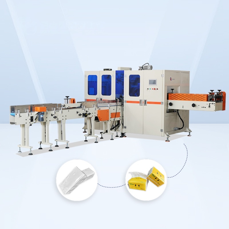 Compact Facial Tissue Paper Packing Machine 30 Packs/Min - 180 Packs/Min Tissue Wrapping Machine