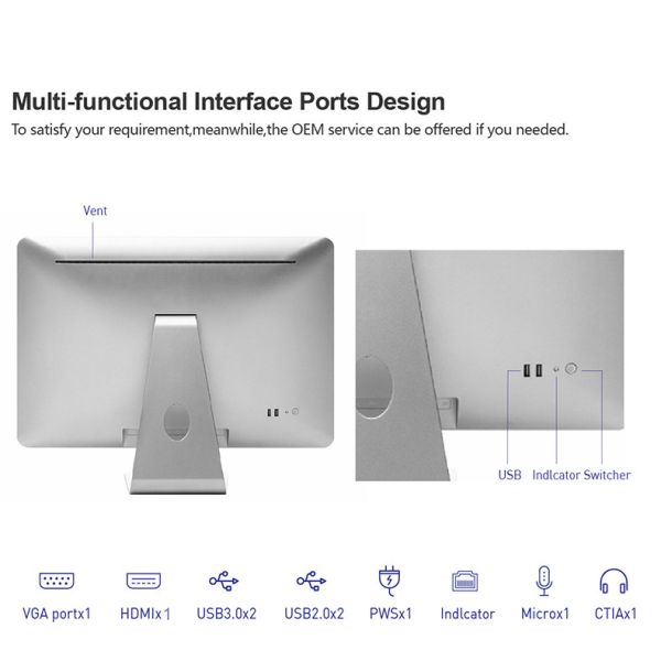 1500CD/Square Meter 21.5inch I5 Desktop Computer With Keyboard Mouse