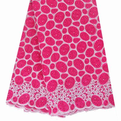 Customizable 51-52 embroidery fushia pink and silver double organza lace with holes