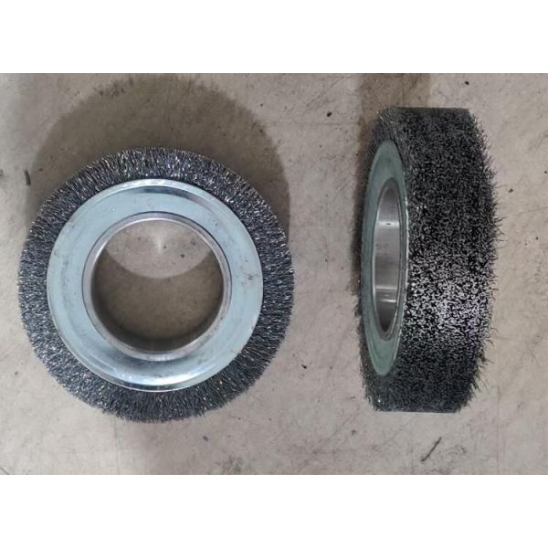 Retread Tire Industrial Crimped Steel Wire Wheel Brush 8 Inch for Polishing Rubber Sheet
