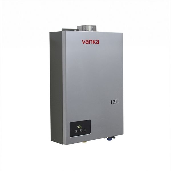 12L Indoor Digital Gas Water Heater Force Exhaust Quiet Operation Energy Saving On Demand Heating