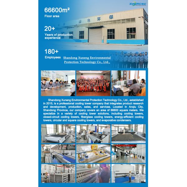 FRP Pvc Film Fill Round Shape Counter Flow Water Cooling Tower with Low Noise and Easy Operation