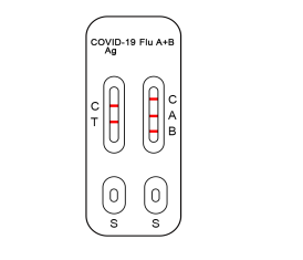 COVID-19 и грипп Комплект быстрого тестирования на антиген A/B