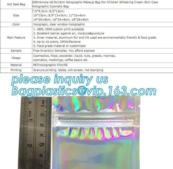 Food grade moisture waterproof aluminum foil k bag packaging bags for mask packing, dried seafood  bag with