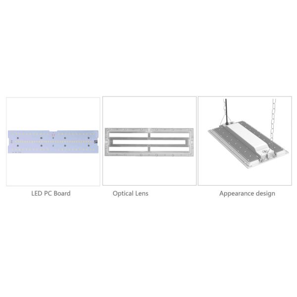 170lm/W 150W IP66 LED Линейный высокозащитный свет высокосветовой PF0.95 3000K-6500K Алюминий Для супермаркетов и розничных магазинов