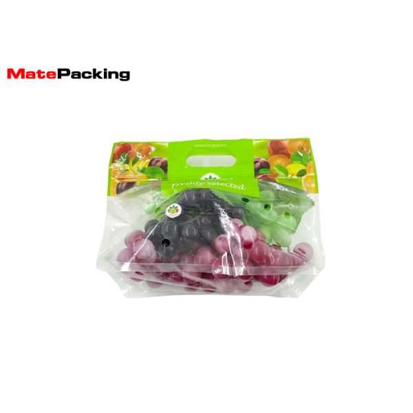 Laminated Material Fresh Vegetable Plastic Packaging Bags Stand Up Zipper Transparent