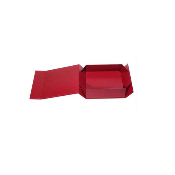Red Wrapped Laminated 1200g Rigid Paper Foldable Gift Boxes
