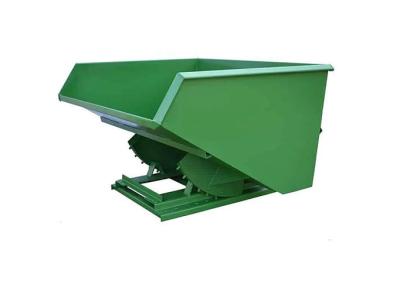 Mini 1,5 mètre cube poubelle à décharge automatique poubelle à décharge de déchets métalliques industriels