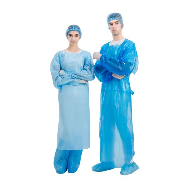 Disposable Plastic Gown White CPE Gown