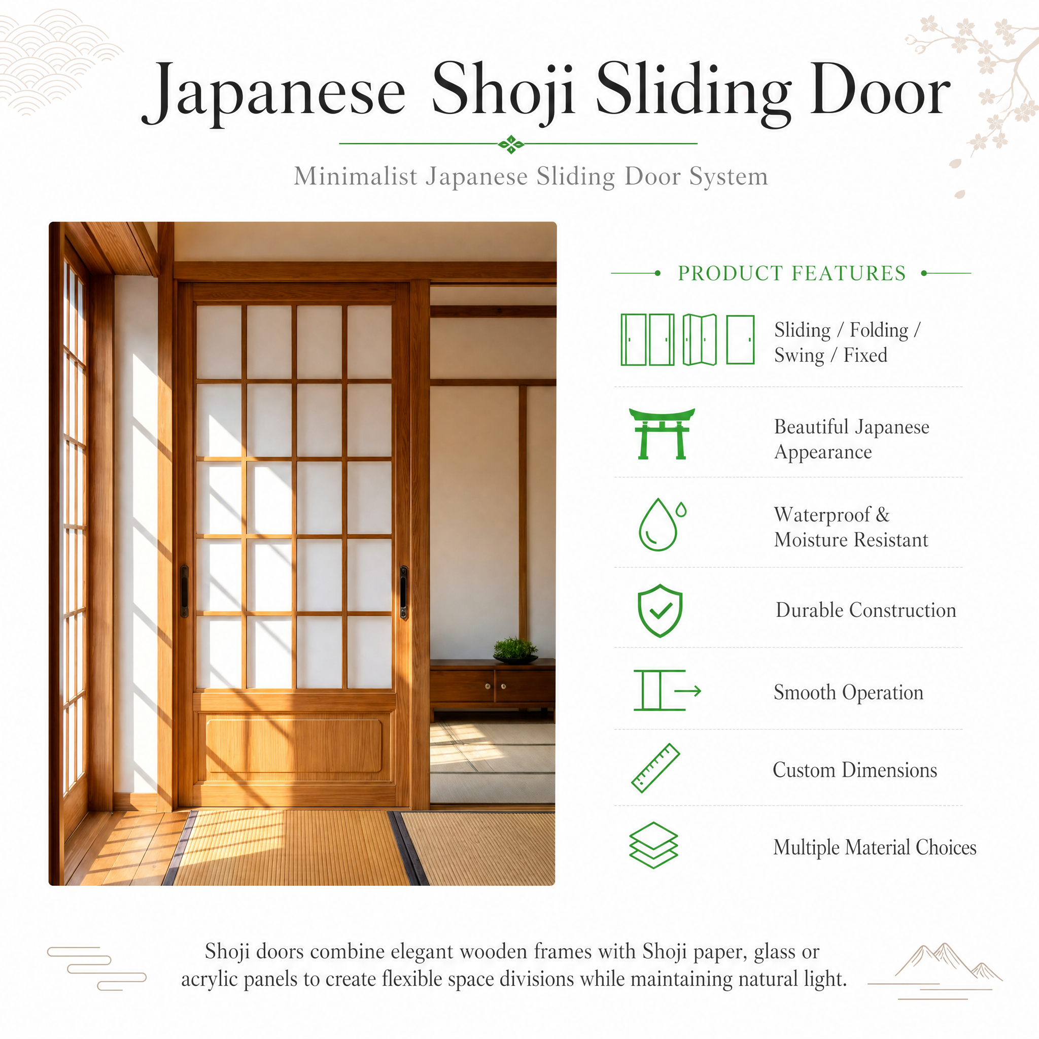 Japanese Woodworking Kumiko Classic Shoji Style Room Divider Indoor Modern Wooden Partition Screens for Entry Bedroom