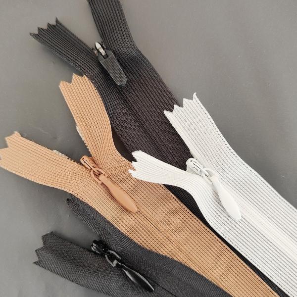 Colorful Reversible Invisible Zipper 3# Hidden Zippers Close-End  For Dresses