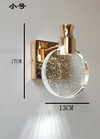 Modern Crystal Led Wall Lamp Simple creative bedroom crystal wall lamp (WH-OR-176）