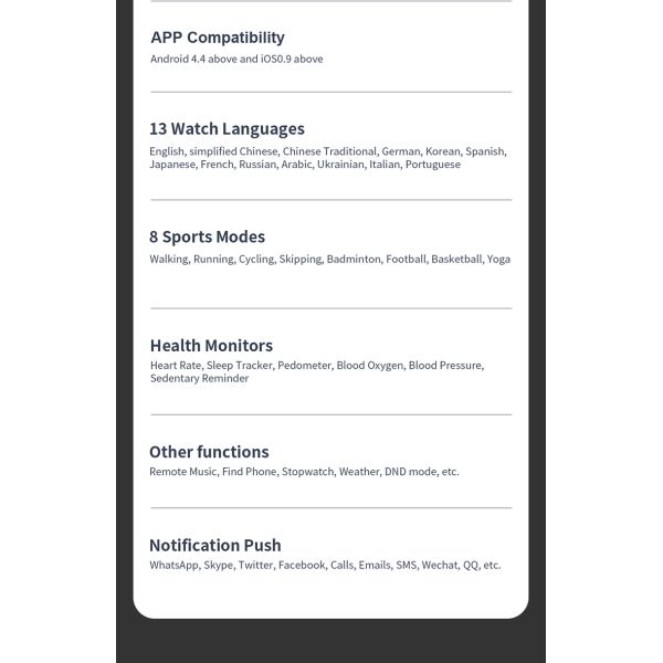 Калории следа сна браслета тарифа сердца полноэкранного касания 240*240 умные