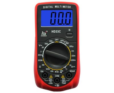 mini função completa do multímetro digital do bolso do LCD HD33C com temperatura