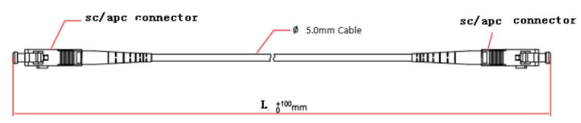 SC APC 5.0mm к гибкому проводу одиночного режима SC APC GJYXFJH для сетей FTTx