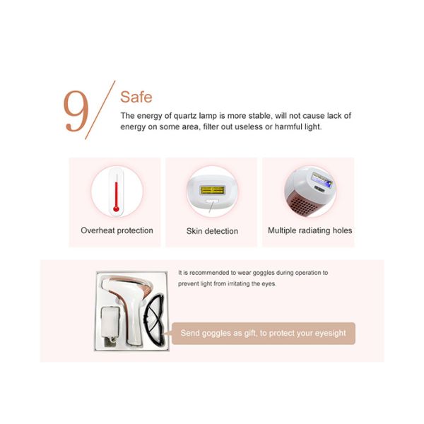 5 Energy Levels FCC AC 400nm IPL Laser Hair Removal Device
