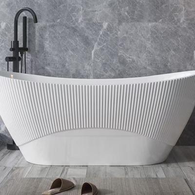 Salle de bains résistante aux taches baignoire à pantoufles acryliques indépendante en trempage en blanc sur mesure