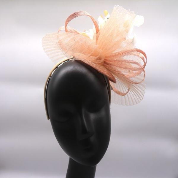 Envio UPS DHL EMS Fedex TNT Perfeitamente tingido Sinamay Base e Feather Fascinator Hat