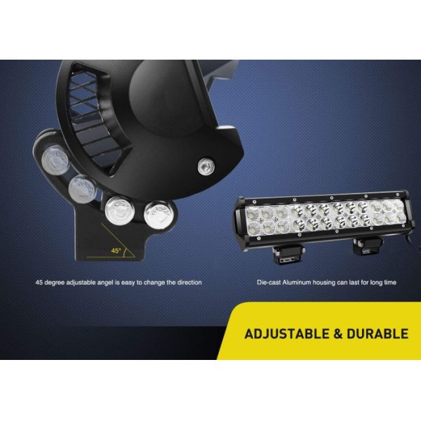 2 ROW Off Road LED Flood Lights 12 Inch 6063 Stainless Steel Material