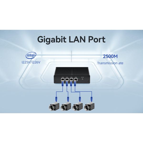 Intel Alder Lake N N100 Mini Firewall PC Четыре 2.5G Ethernet Мини Сетевой Сервер