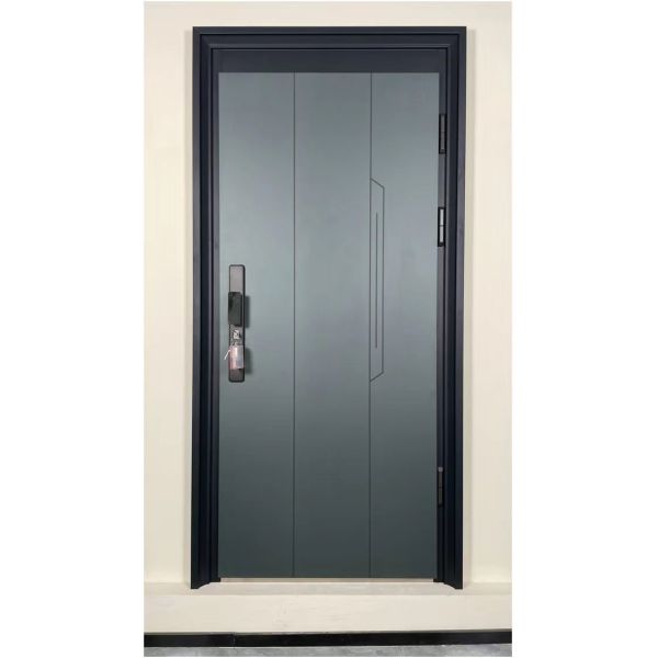 Modern Stainless Steel Entry Door Wide Door Leaf House Villa Exterior Security Door