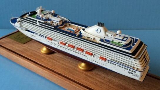 Oceania Cruises Riviera Boat Cruise Ship Model With Original Engraved Corridor