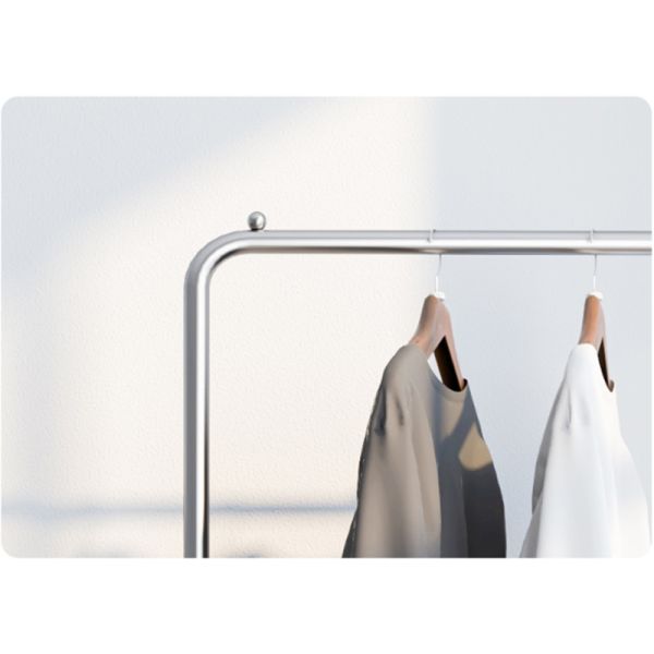 Rolling Clothes Store Rack 1200×400×1400mm Aluminum alloy Material