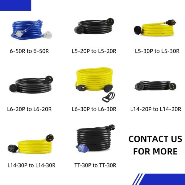1 to 3 Triple Outlets 3 Prong SJT SJTW 12 AWG 30FT Extension Power Cord with LED Light ETL US Certified Rated Current 15A