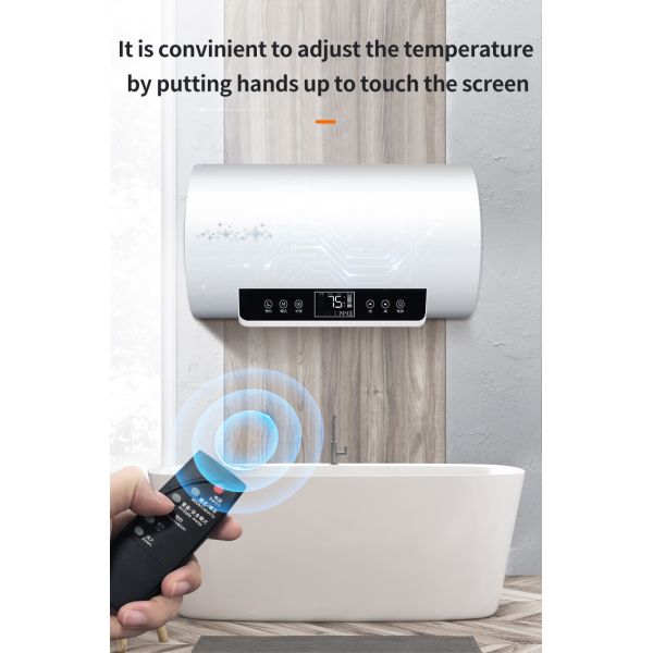 40L/50L/60L/80L 2000W Electric Bathroom Hot Storage Water Heater Plastic for Shower 1 Piece Touch Button Wall Mounted IPX4 220