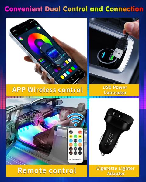 Luces de neón LED impermeables para iluminación interna Control inteligente de la APP y sincronización de música