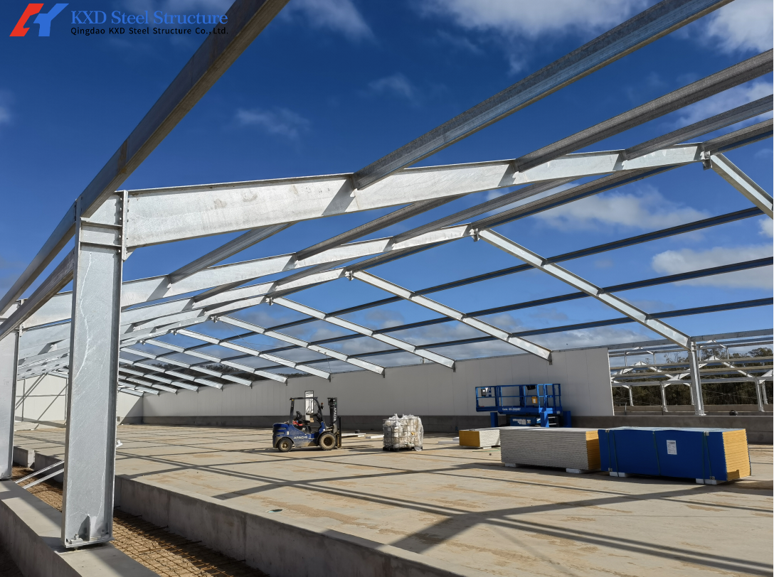 Fácil instalar cobertizo de cerdo Instalación en el sitio estructura de acero cobertizo de cerdo