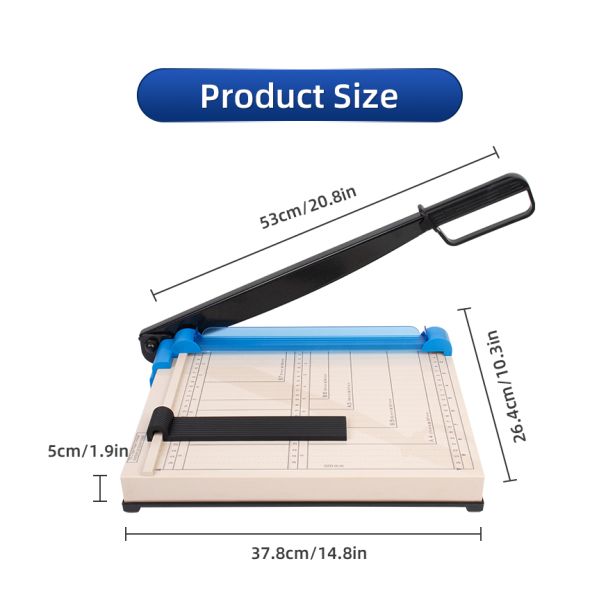 Coupeuse de papier de bureau manuelle à base solide A4 pour le découpage de bureaux Taille de coupe 330x240mm
