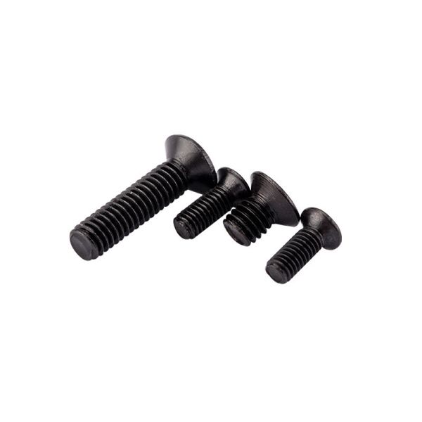 Customized Size High Strength Cross DIN965 Oxide Carbon Steel Countersunk Head M7 Machine Screw Black