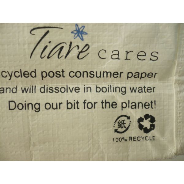 OEM White Tirar 100g Recycle Paper Shopping / Carrier Bag For Gift Packaging