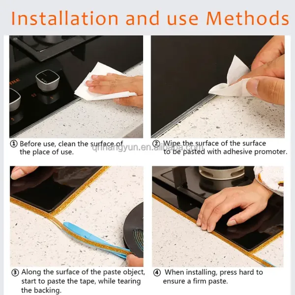 Self Adhesive Water and Mildew Proof Trim Strips Beautiful Edge Decorative Lines Tape Door Window Gap Beauty Seam Stickers