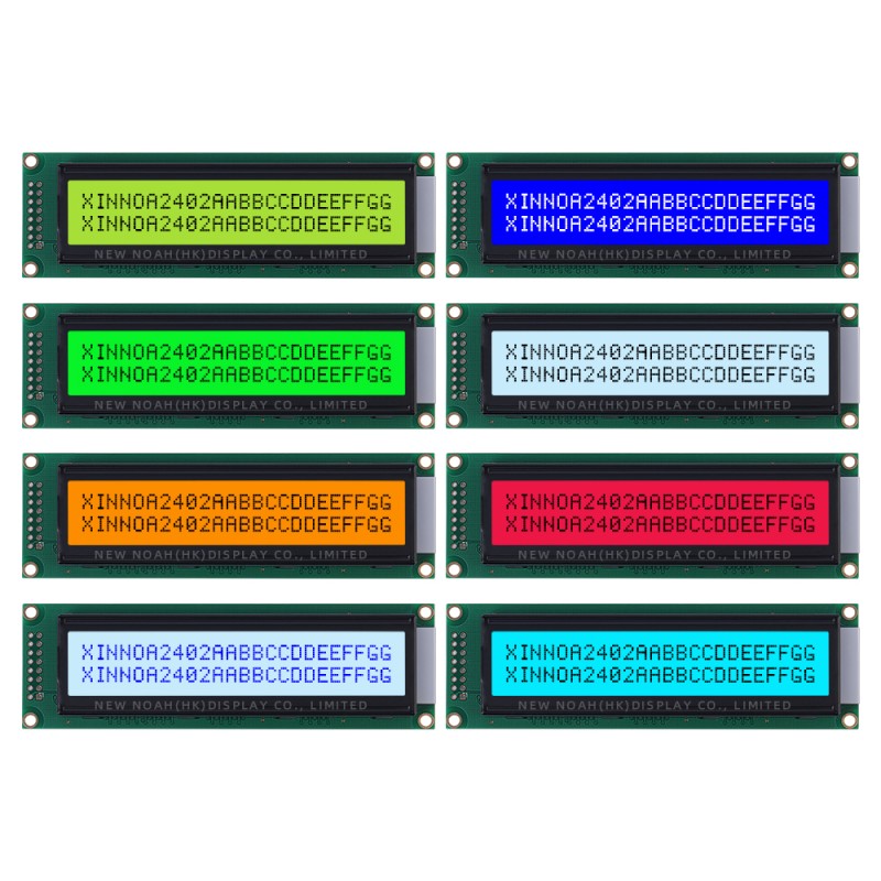 Gray Film 2402A LCD Module 2*24 2X24 Multilingual Module Controller ST7066U Lead Free Gold-Plated Pcb Board