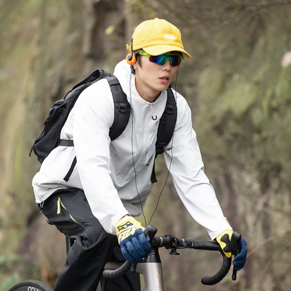 Quick Dry Anti-UV Antibacterial Hooded Pullover, Forest Style Outdoor Long Sleeve Cycling Shirt For