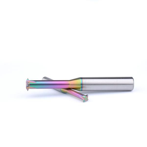 DLC Coating Threading End Mill Single Tooth 60 Degree For Aluminum