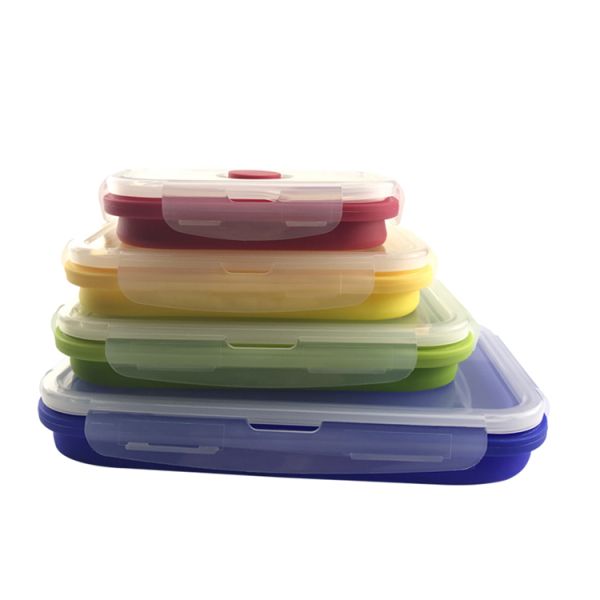 The Best Cool Collapsible Personalized Boys And Girls Silicone Toddler Lunch Box Food Containers With Cover